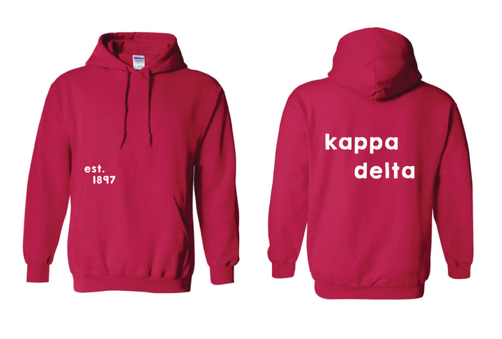Stacked Red Sorority Hoodie