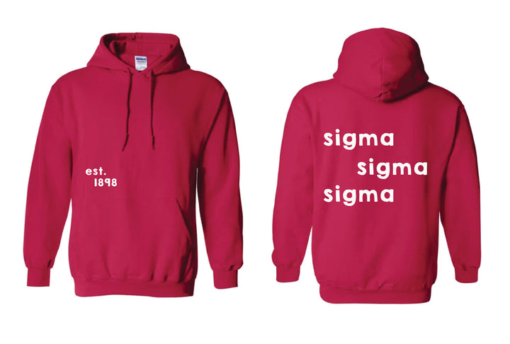 Stacked Red Sorority Hoodie