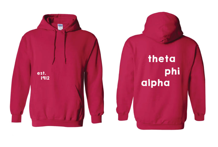 Stacked Red Sorority Hoodie