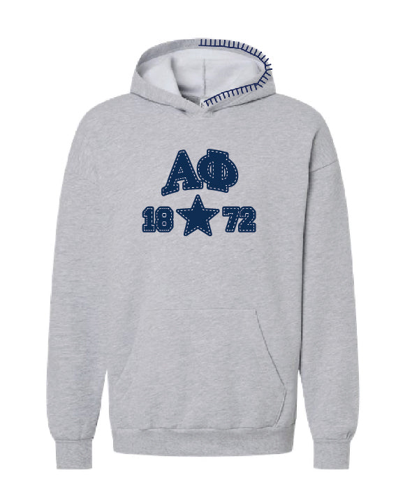 Star Navy Hood Stitch Sorority Hoodie