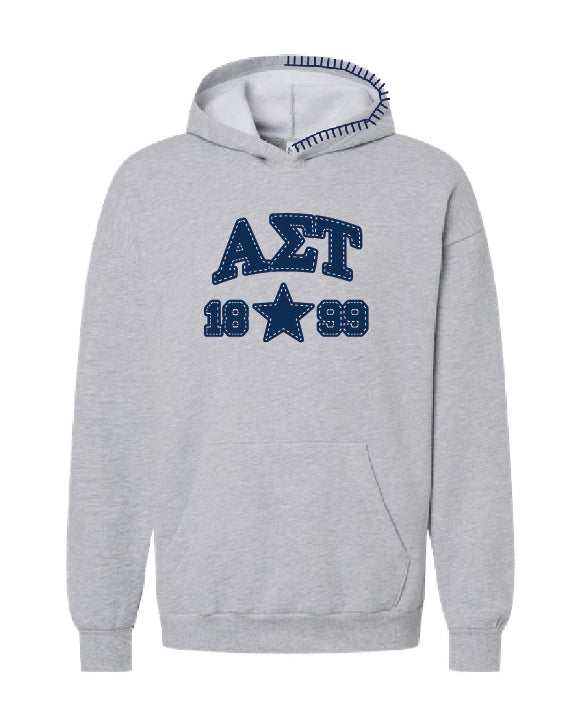 Star Navy Hood Stitch Sorority Hoodie