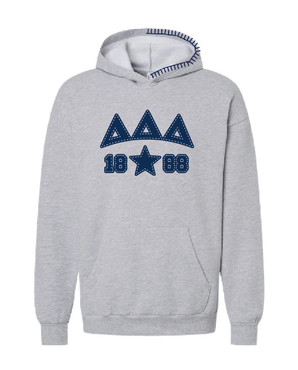 Star Navy Hood Stitch Sorority Hoodie