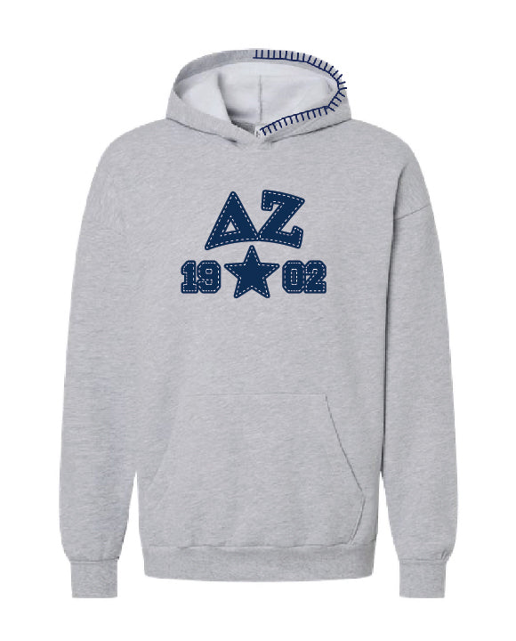 Star Navy Hood Stitch Sorority Hoodie