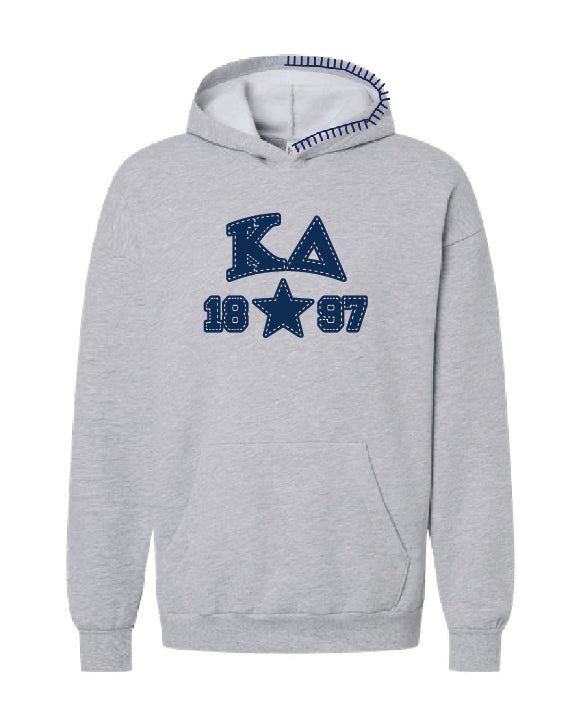 Star Navy Hood Stitch Sorority Hoodie