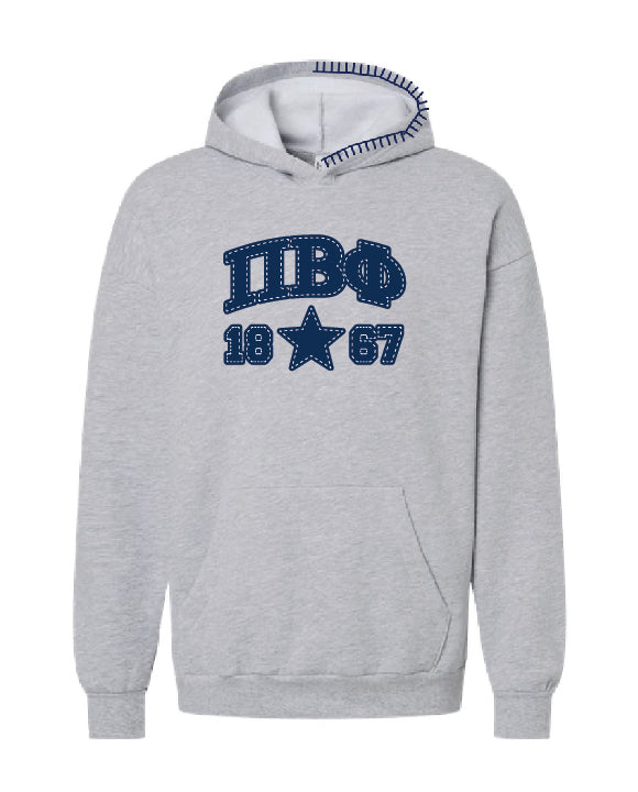 Star Navy Hood Stitch Sorority Hoodie