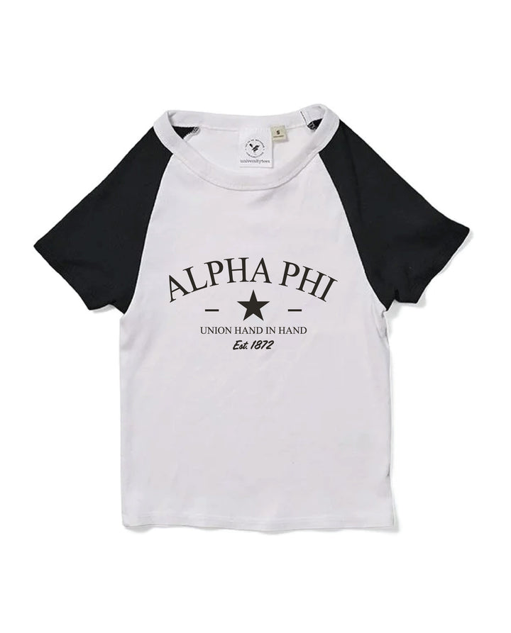 Star Raglan Sorority Baby Tee
