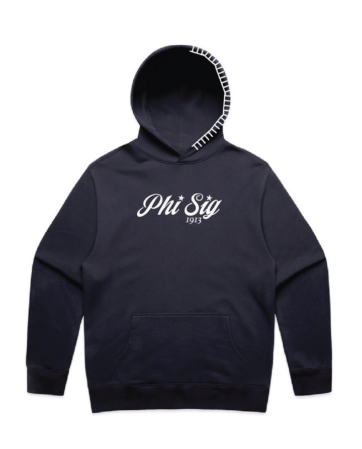 Star Script Hood Stitch Sorority Hoodie