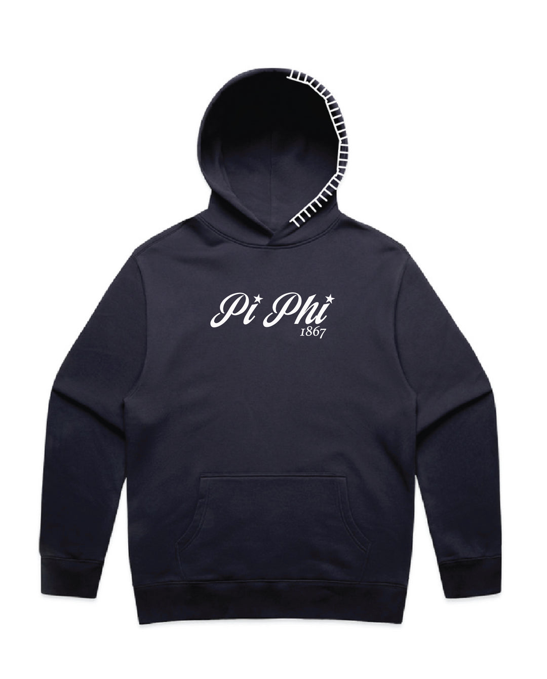 Star Script Hood Stitch Sorority Hoodie