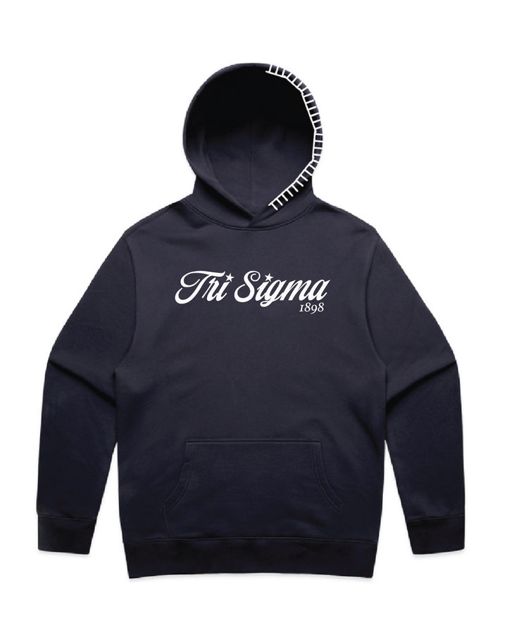 Star Script Hood Stitch Sorority Hoodie