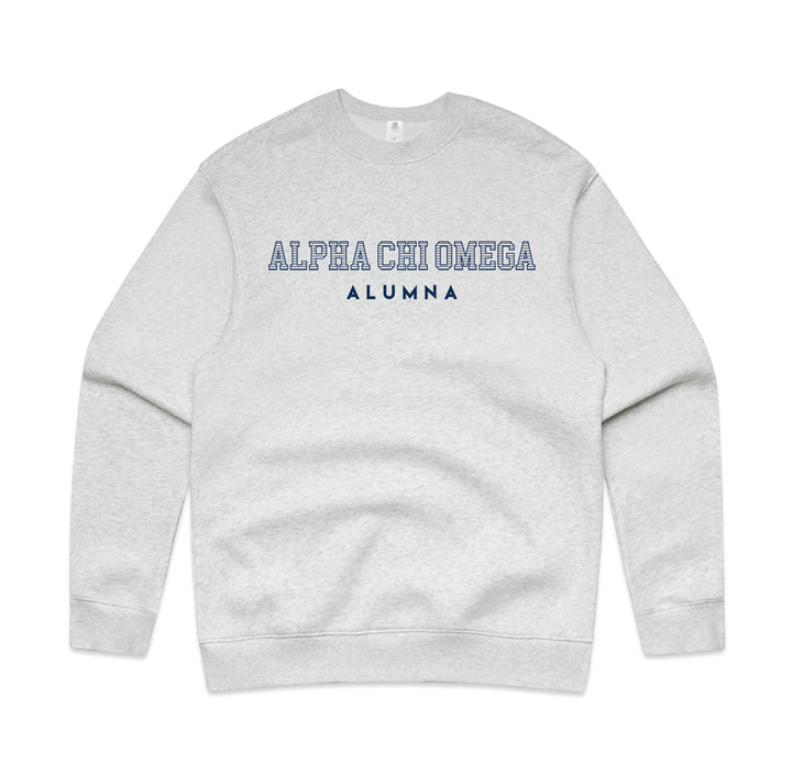 Striped Alumna Sorority Crewneck