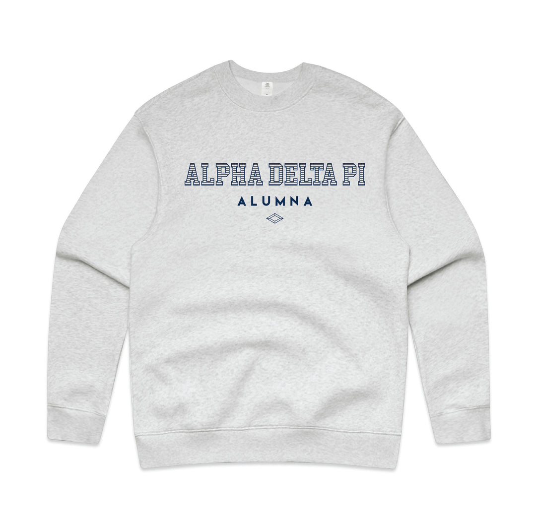 Striped Alumna Sorority Crewneck
