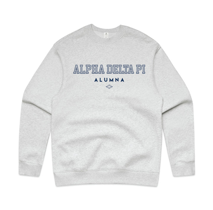 Striped Alumna Sorority Crewneck