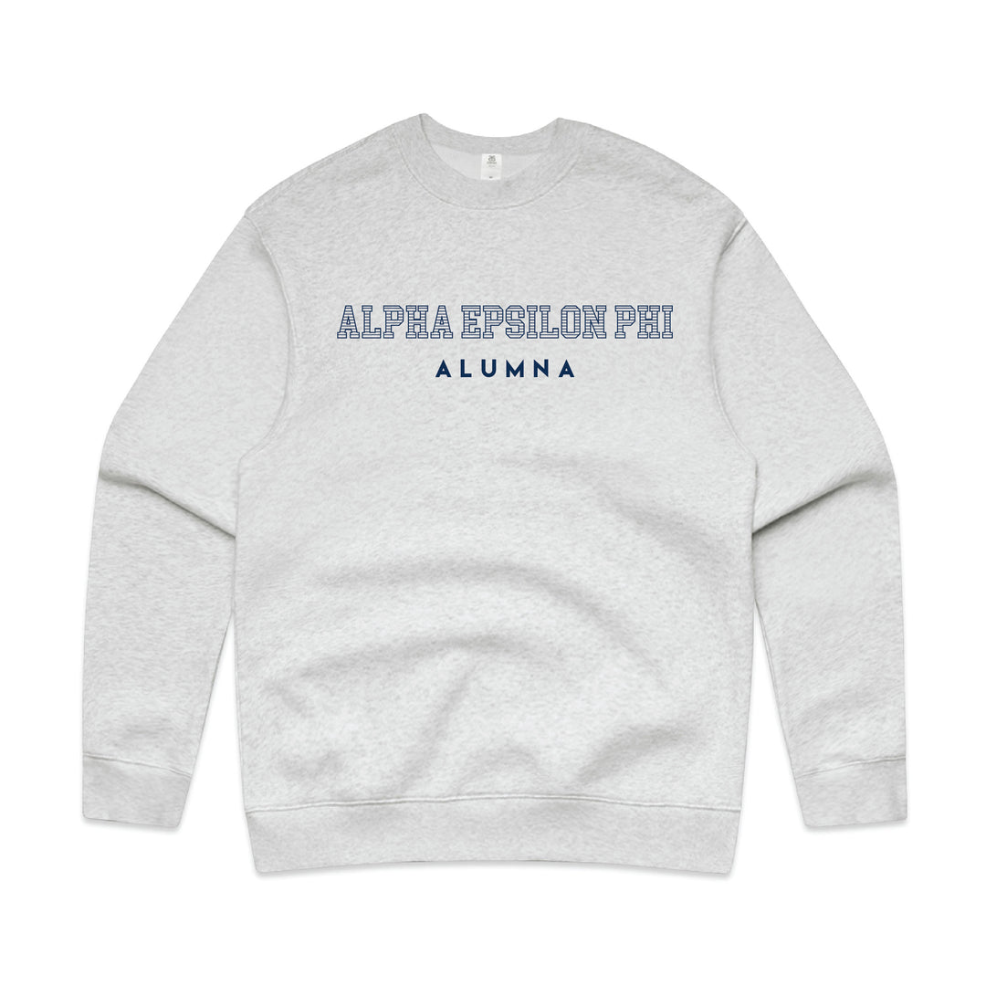 Striped Alumna Sorority Crewneck