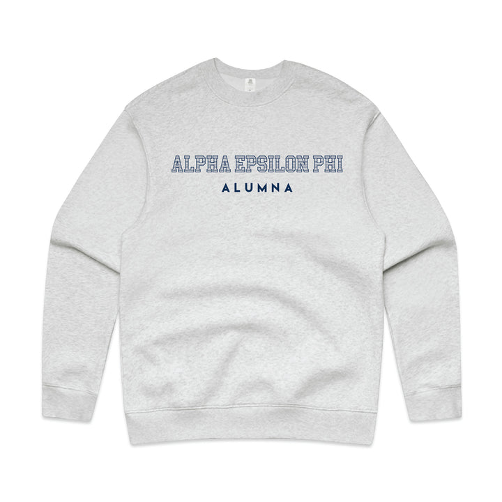 Striped Alumna Sorority Crewneck