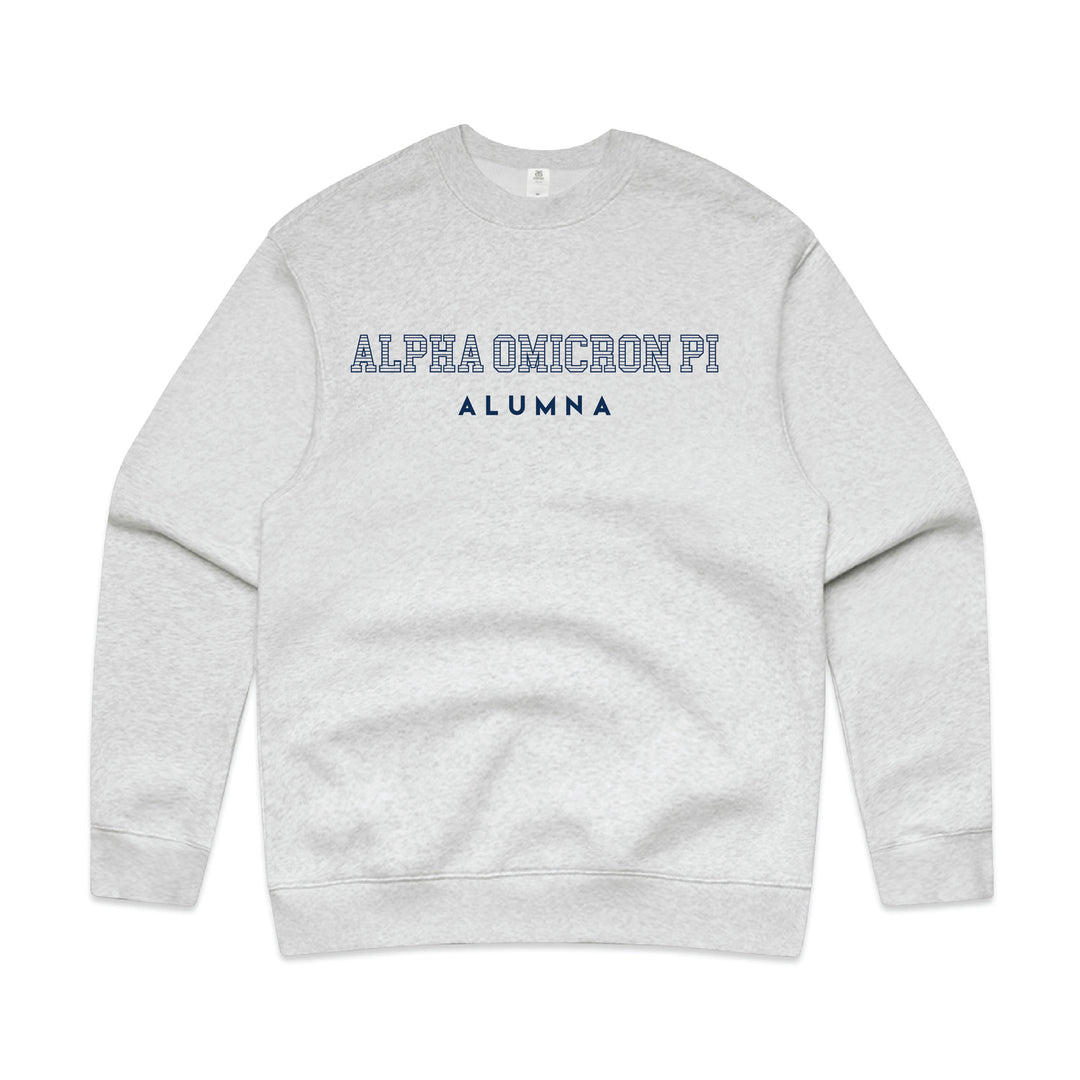 Striped Alumna Sorority Crewneck