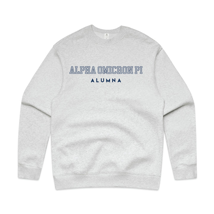 Striped Alumna Sorority Crewneck