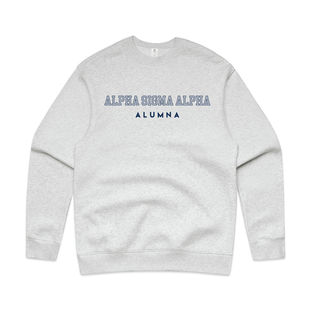Striped Alumna Sorority Crewneck