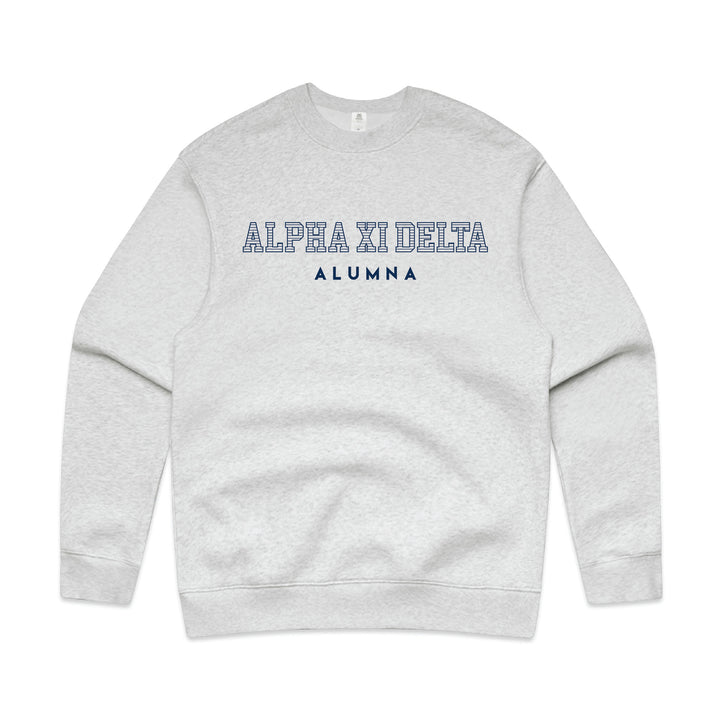 Striped Alumna Sorority Crewneck