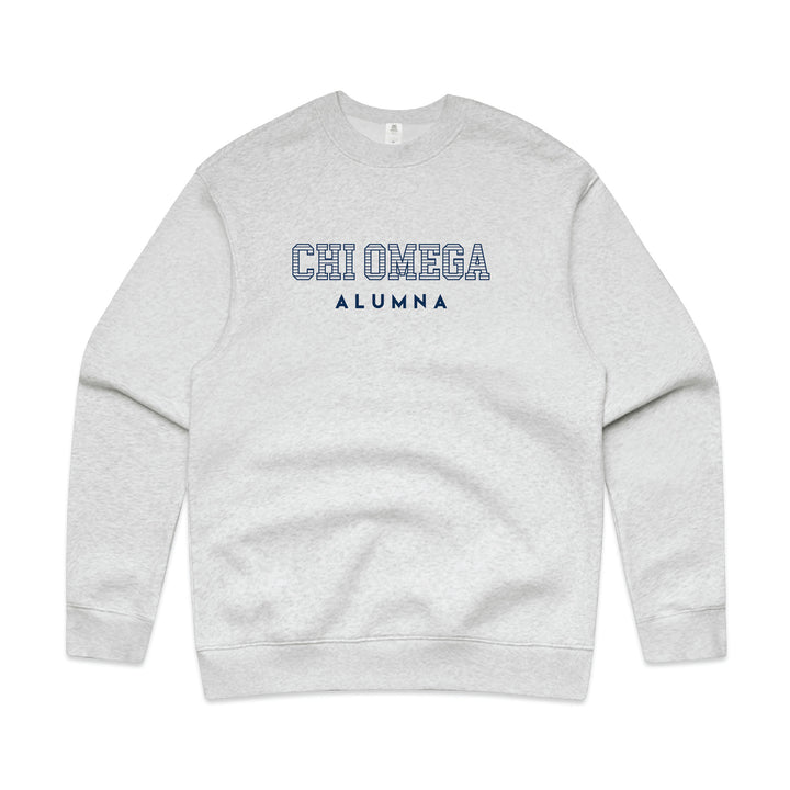 Striped Alumna Sorority Crewneck