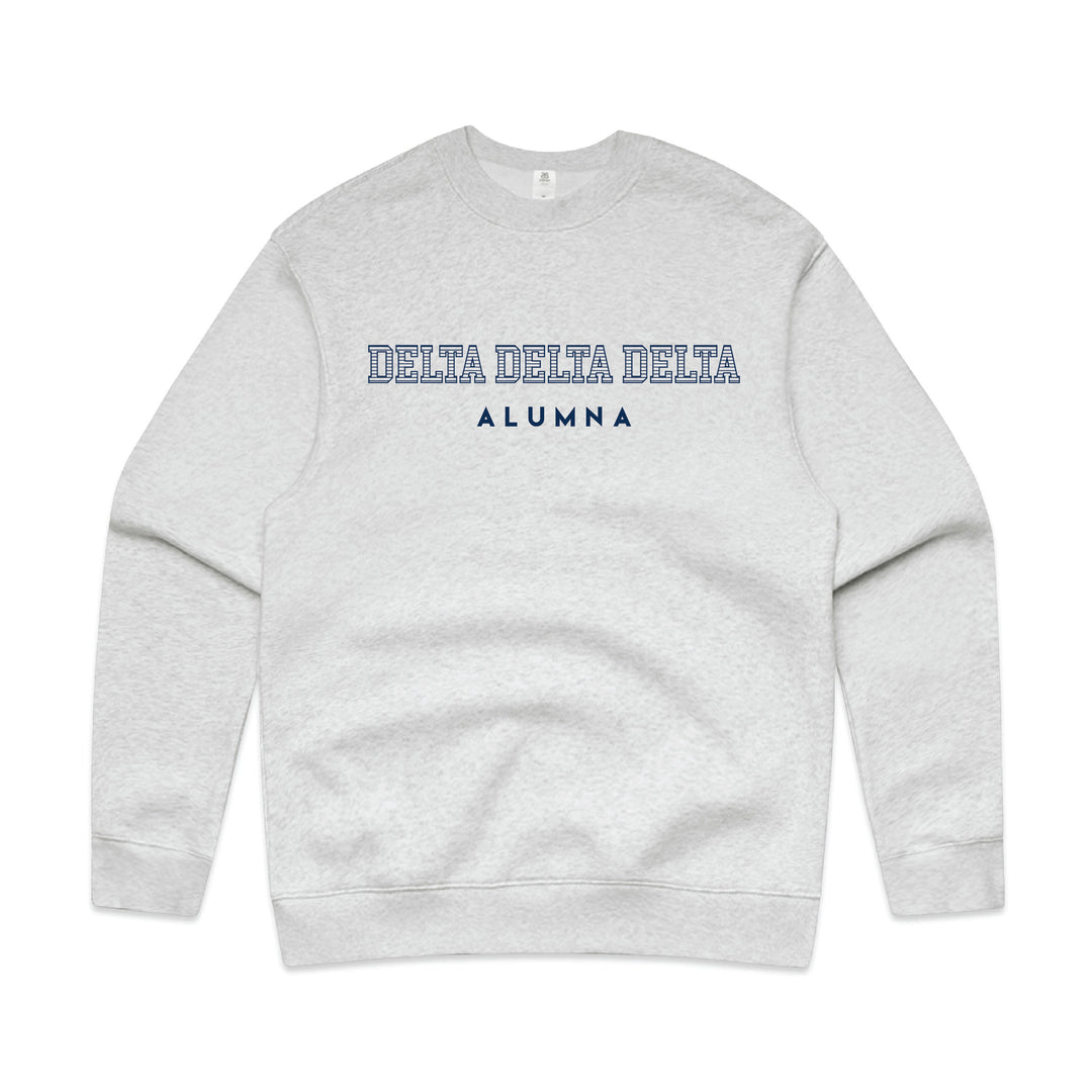 Striped Alumna Sorority Crewneck