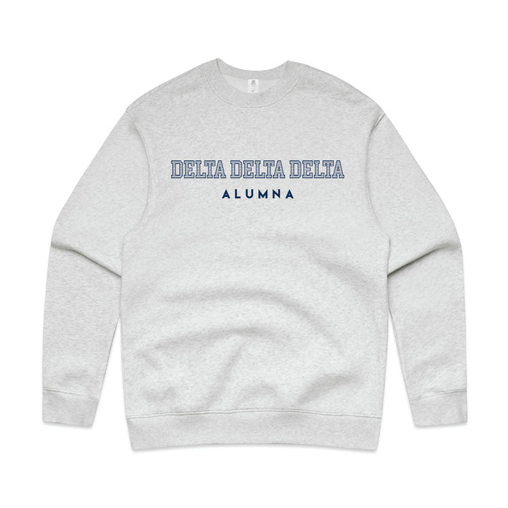 Striped Alumna Sorority Crewneck