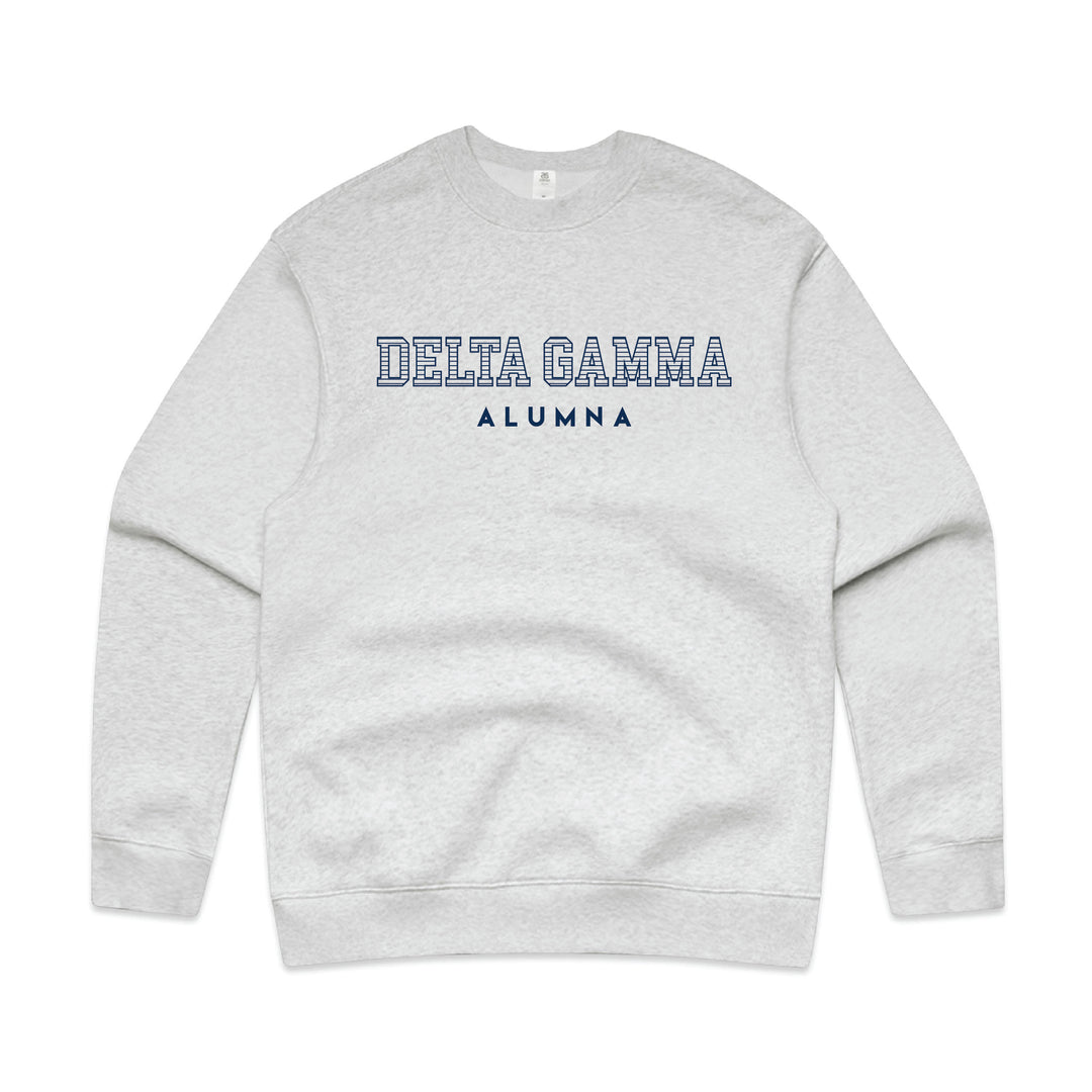 Striped Alumna Sorority Crewneck