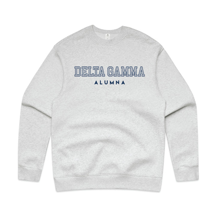 Striped Alumna Sorority Crewneck