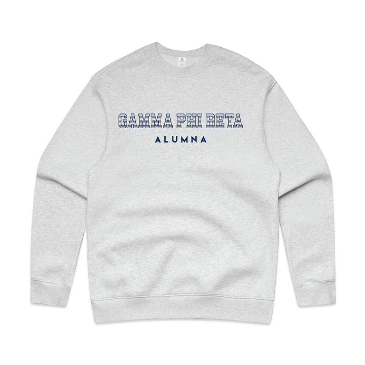 Striped Alumna Sorority Crewneck