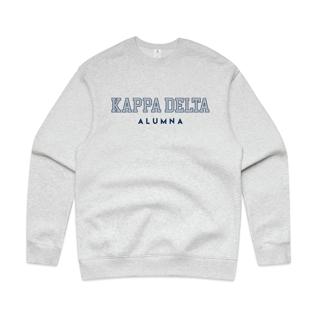 Striped Alumna Sorority Crewneck