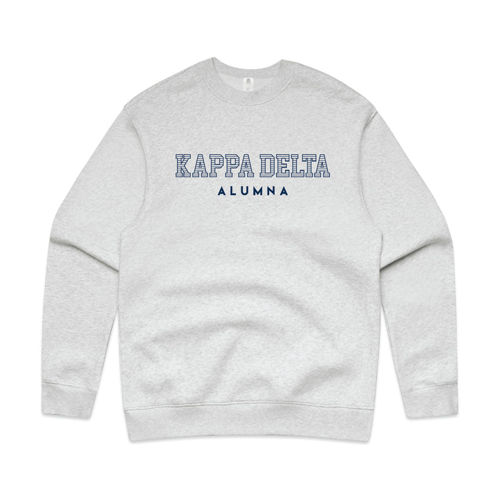 Striped Alumna Sorority Crewneck