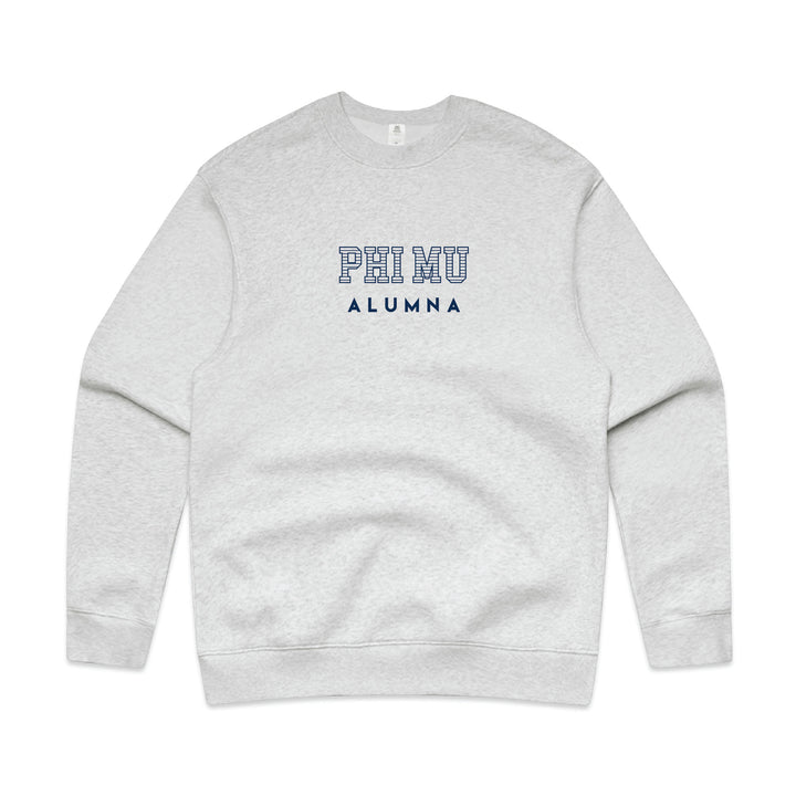 Striped Alumna Sorority Crewneck