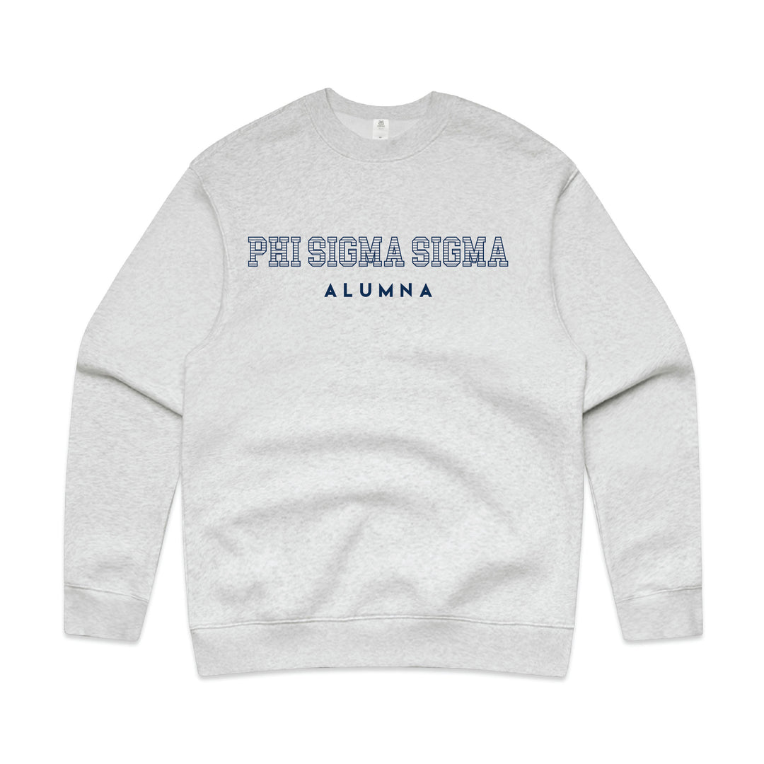 Striped Alumna Sorority Crewneck