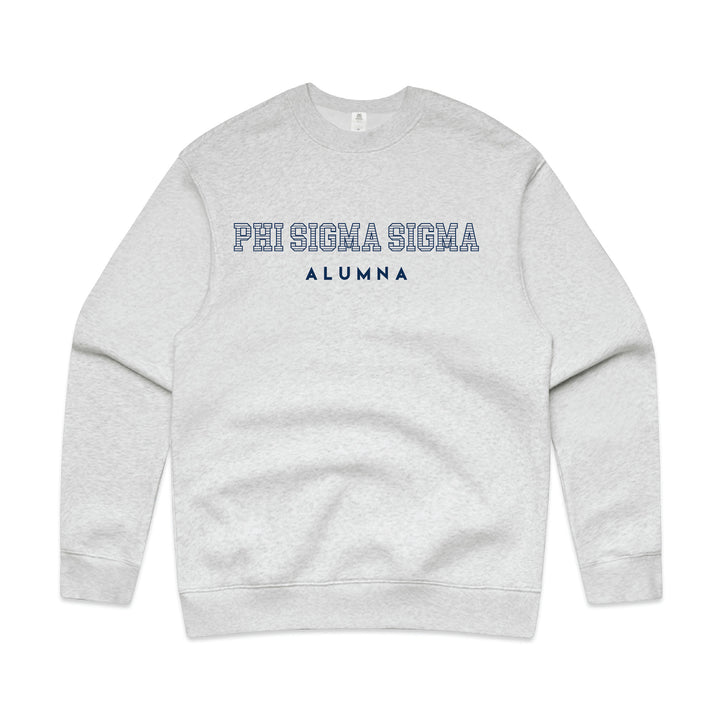 Striped Alumna Sorority Crewneck