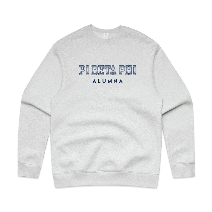 Striped Alumna Sorority Crewneck