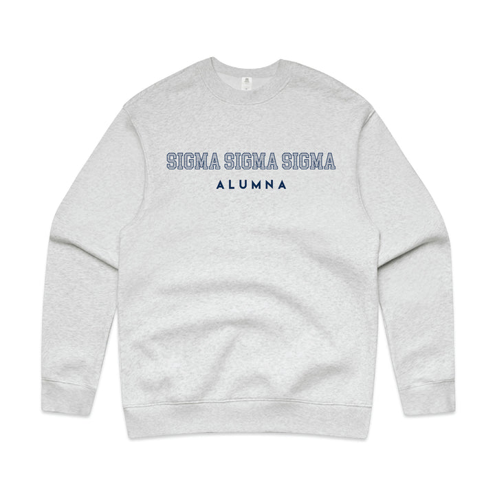 Striped Alumna Sorority Crewneck