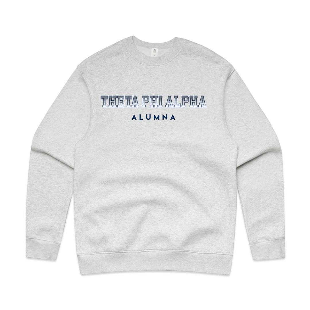 Striped Alumna Sorority Crewneck