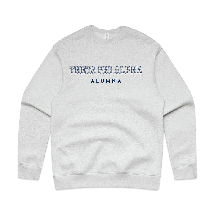 Striped Alumna Sorority Crewneck