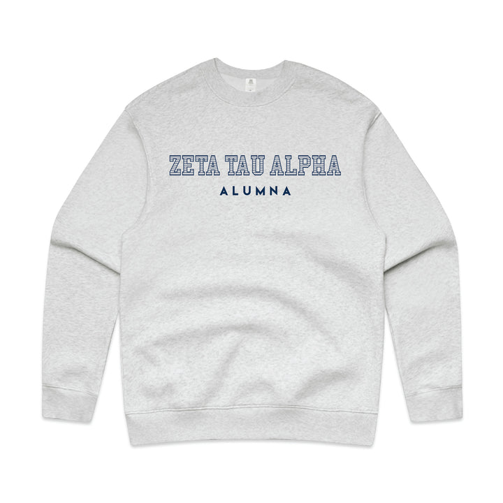 Striped Alumna Sorority Crewneck