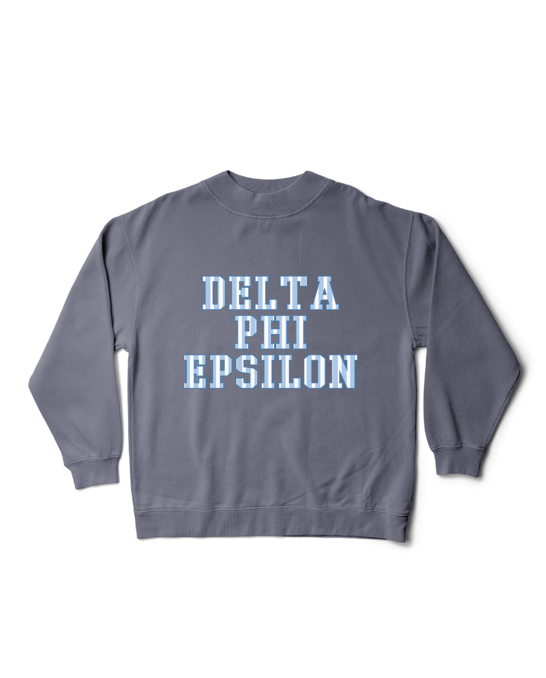 Striped Mock Neck Sorority Crewneck