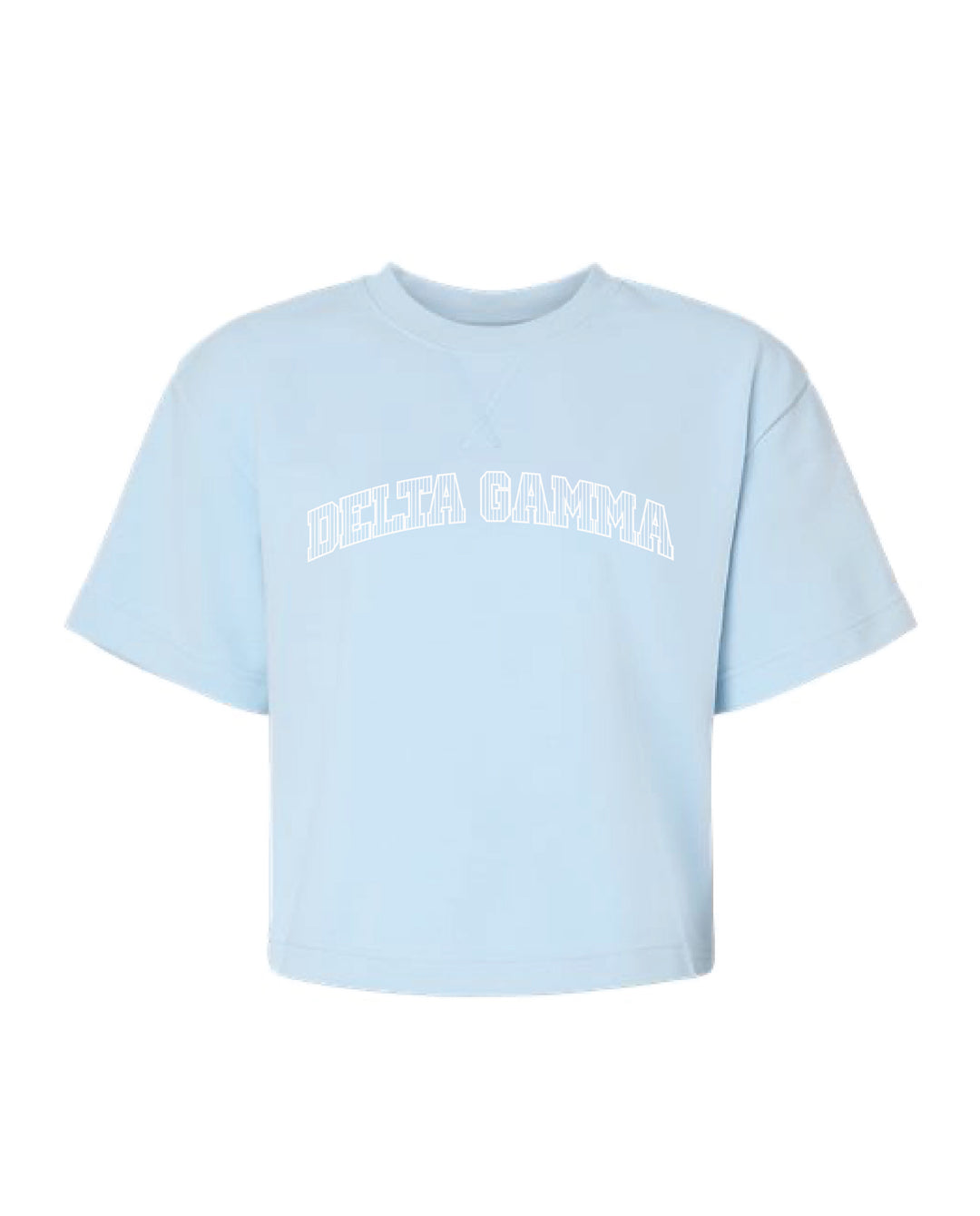 Striped Letter Sorority Boxy Tee