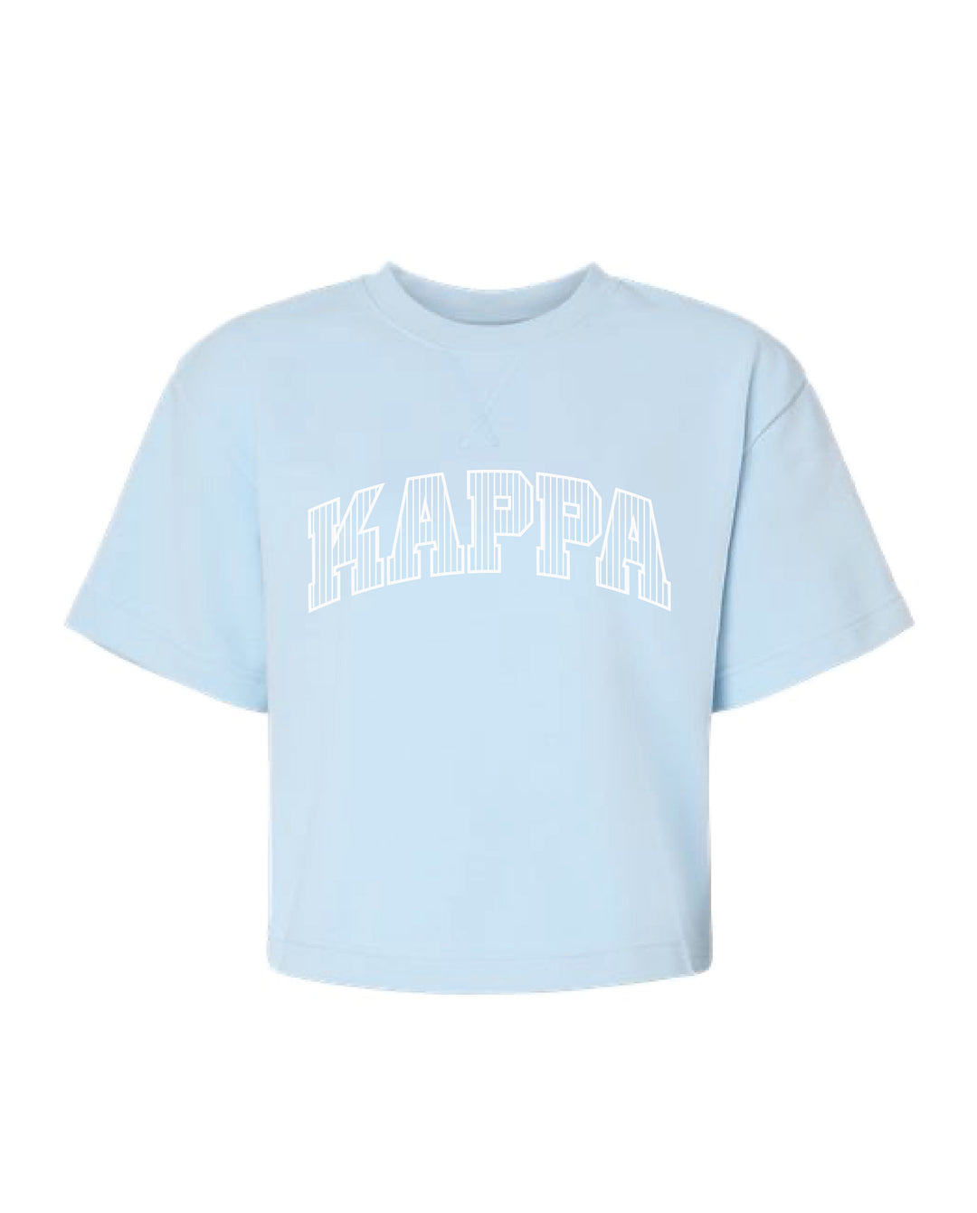Striped Letter Sorority Boxy Tee