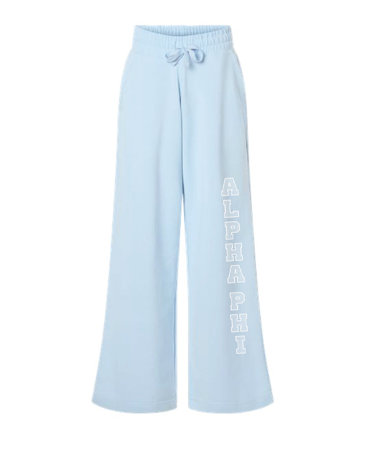 Striped Letter Sorority Wide Leg Pants