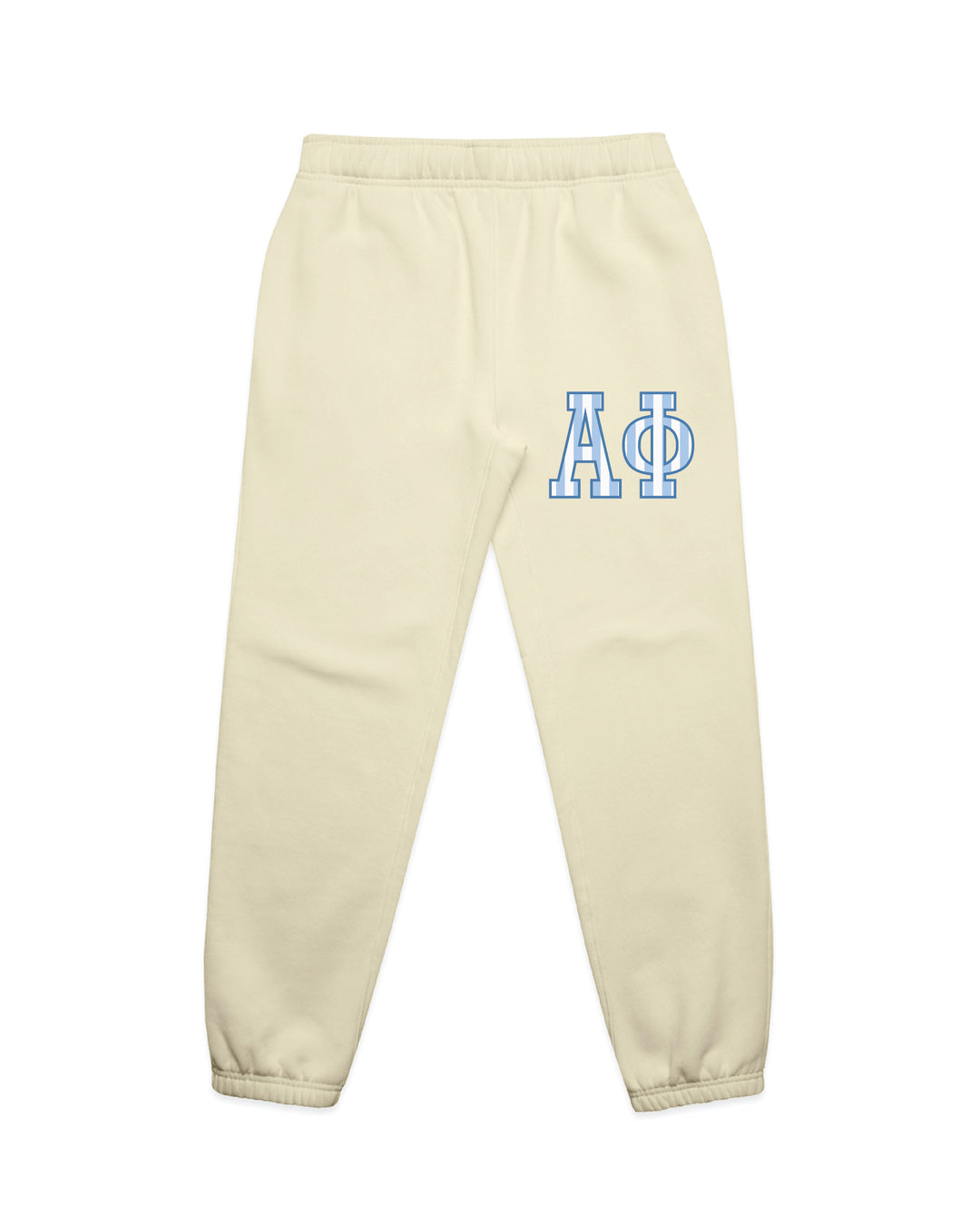 Striped Letters Heavy Weight Butter Sorority Joggers