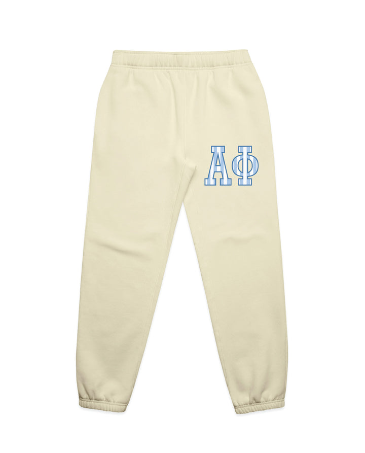 Striped Letters Heavy Weight Butter Sorority Joggers