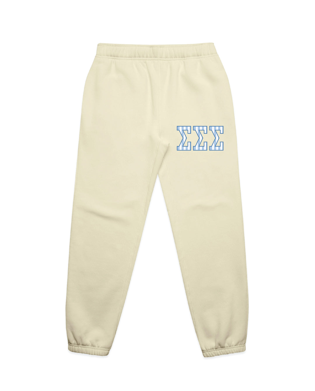 Striped Letters Heavy Weight Butter Sorority Joggers