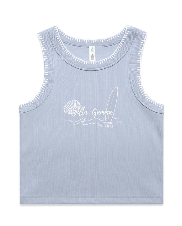 Surfs Up Stitched Sorority Tank