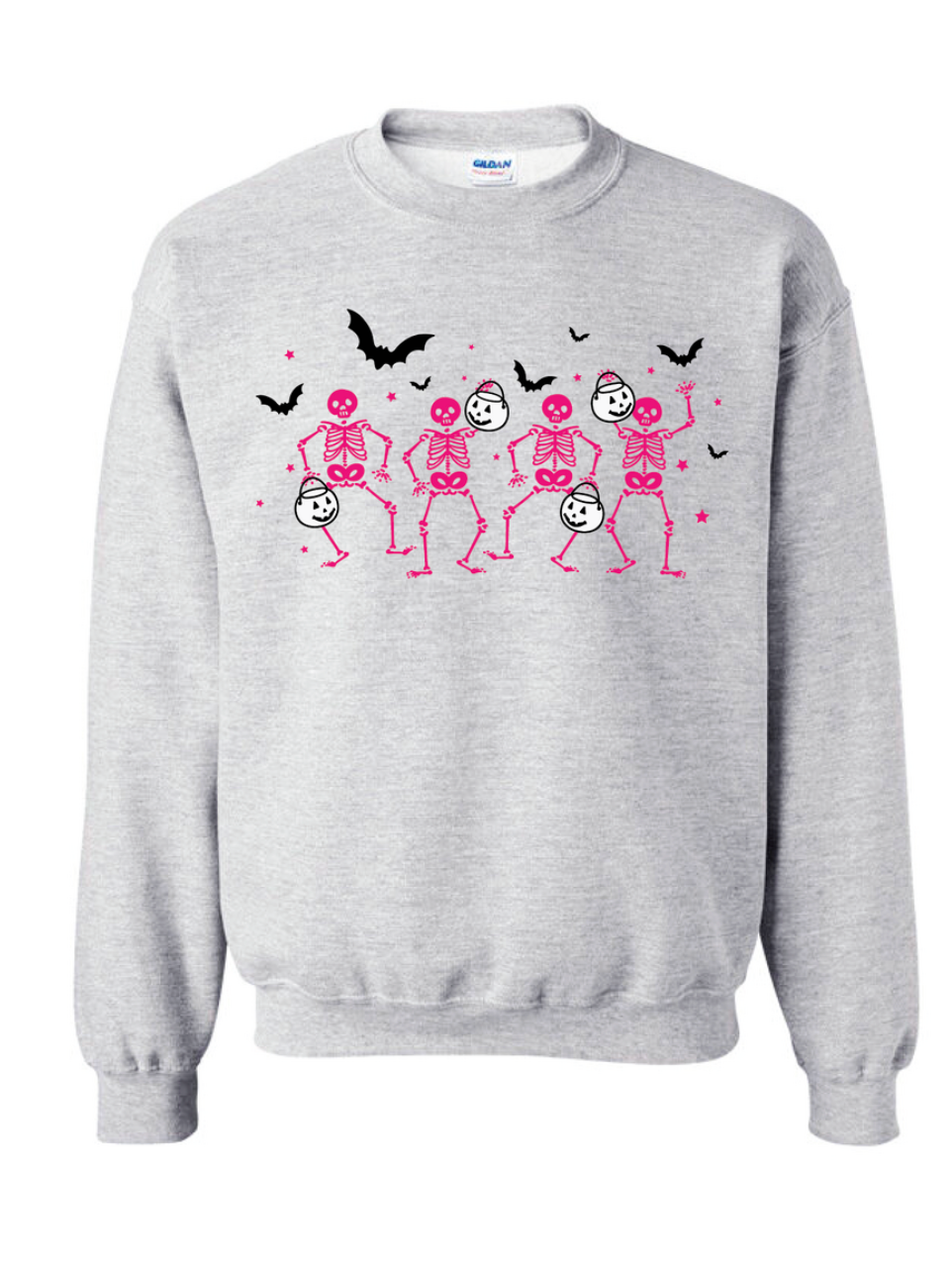 Pink Skeletons Halloween Crewneck