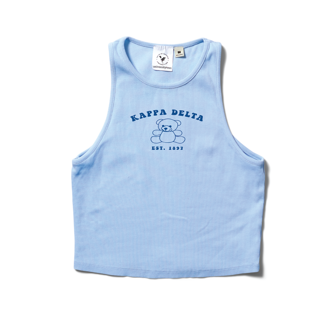 Arctic Blue Teddy Bear Matching Set Sorority Tank