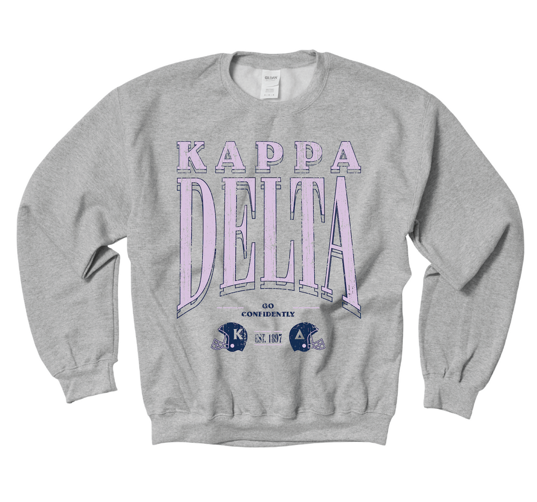 Lilac Football Sorority Crewneck