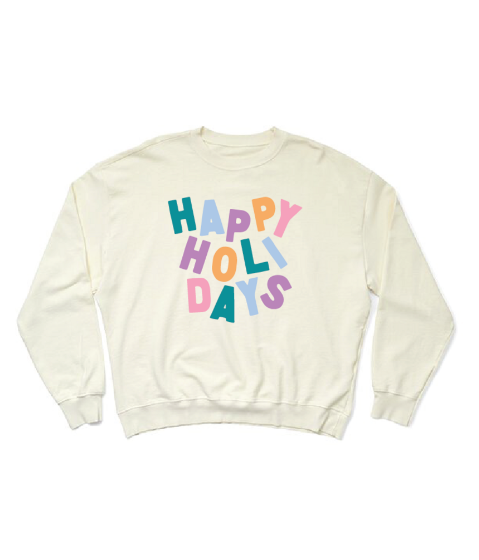 Vanilla Ice Happy Holidays Light Weight Crewneck